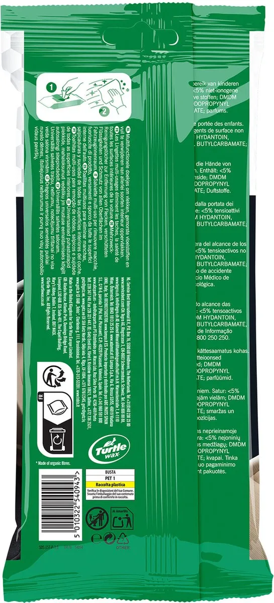 Turtle Wax Interieurreiniger Doekjes 24 Stuks