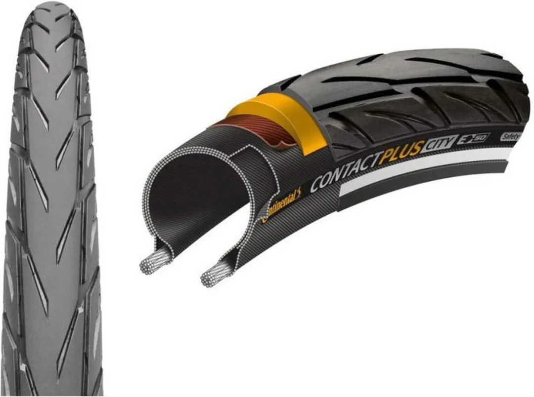 Continental Contact Plus City Clincher 28x1,75 Band - Zwart