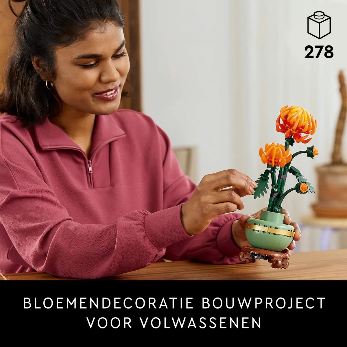 LEGO Icons Chrysant Botanical Collection 10368 - 278 Stukken - afbeelding 6 van 6