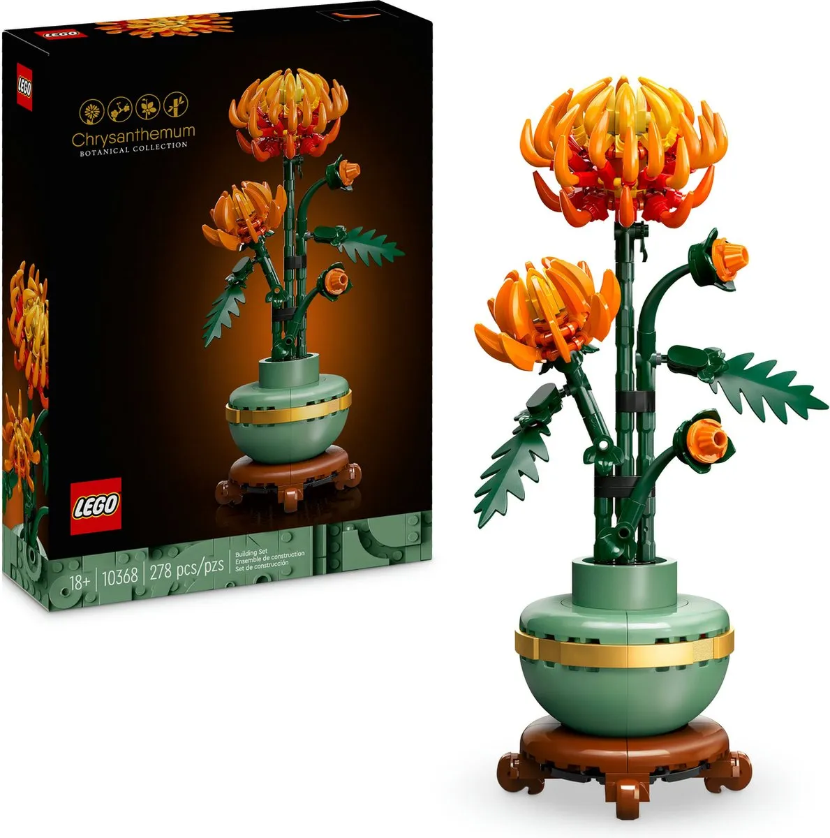 LEGO Icons Chrysant Botanical Collection 10368 - 278 Stukken
