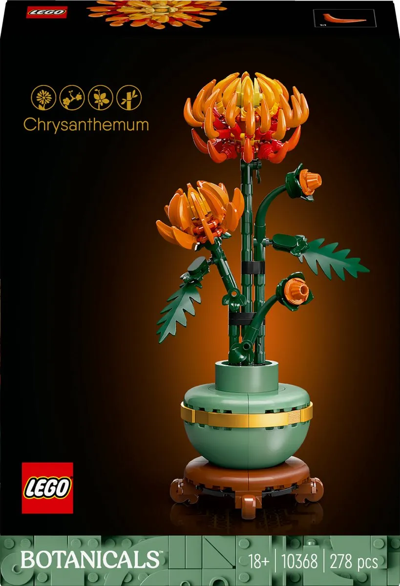 LEGO Icons Chrysant Botanical Collection 10368 - 278 Stukken