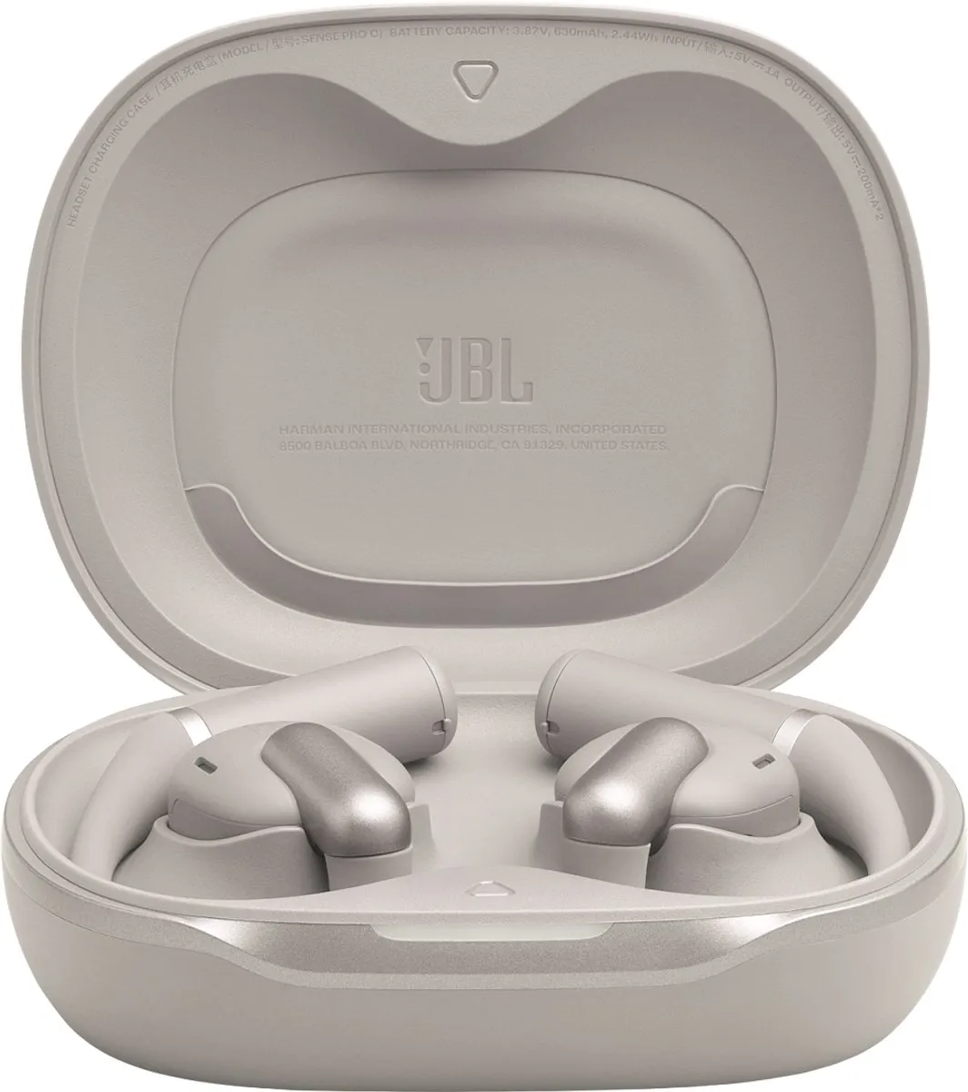 JBL Sense Pro Open Ear Oordopjes - 38 uur - IP54 - Grijs