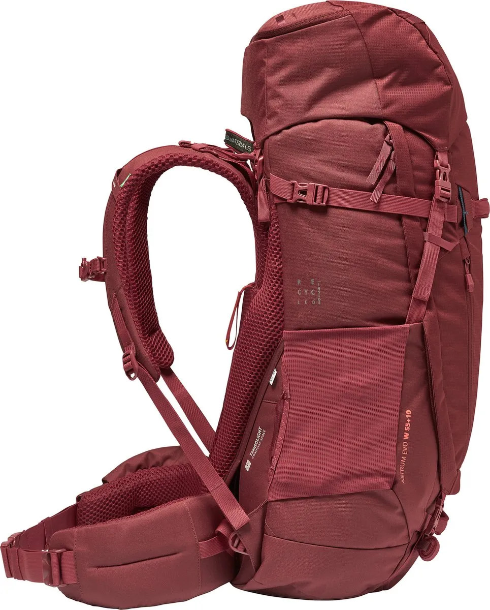 Vaude Women's Astrum EVO 55 Rugzak - 55L - Donkerrood