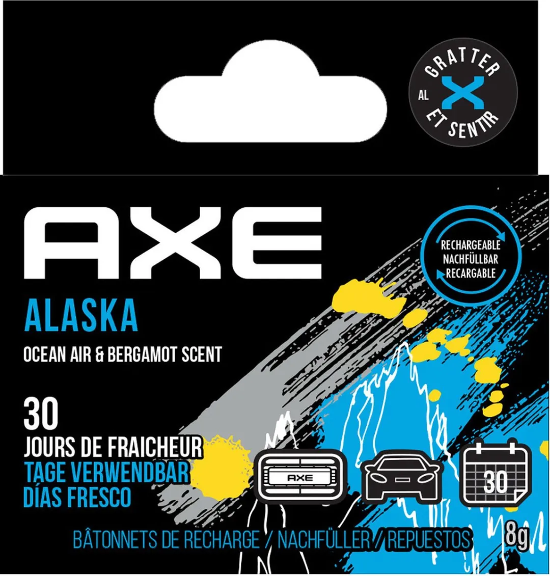 Axe Navulling Luchtverfrisser Alaska Zwart