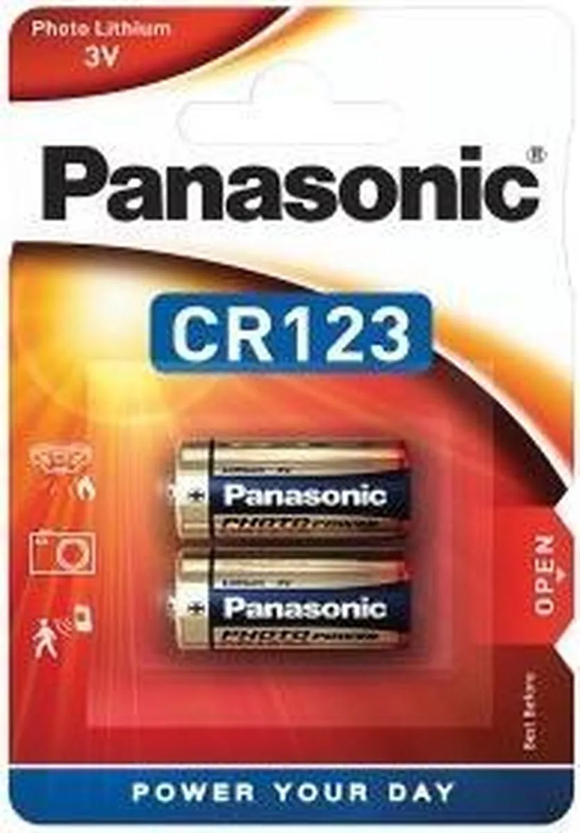 Panasonic CR123AL Fotobatterij - 1550mAh - 2 Stuks