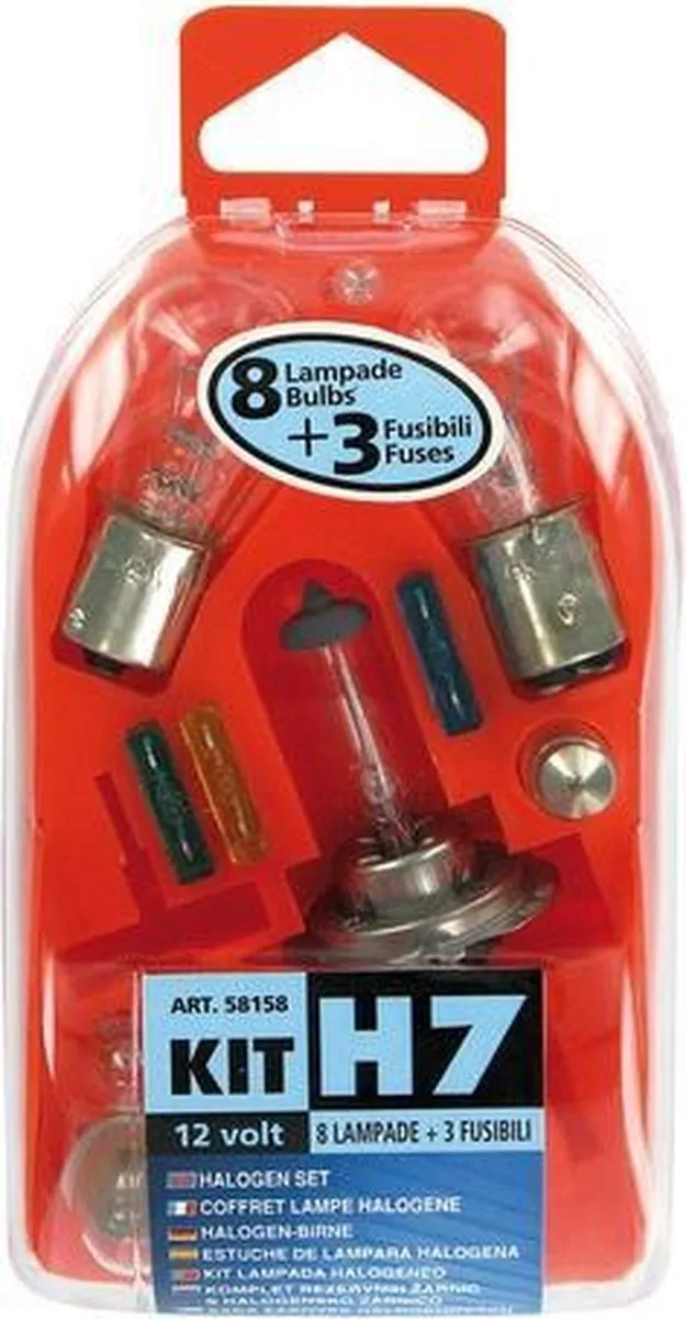 Lampa Reservelampenset 12V H7 Halogeen - 11 Stuks
