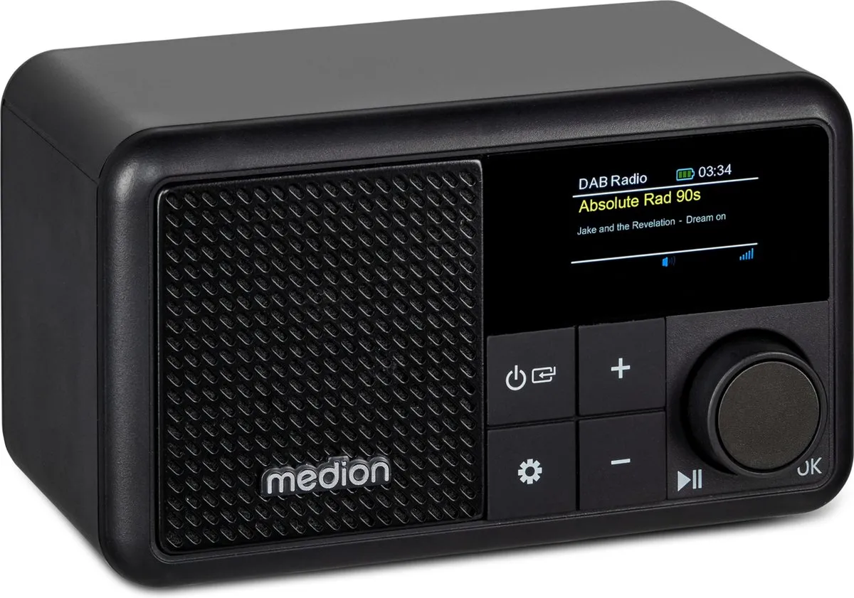 Medion S66822 Mini-DAB+ Radio - 6,5 uur batterij - Zwart - afbeelding 6 van 6