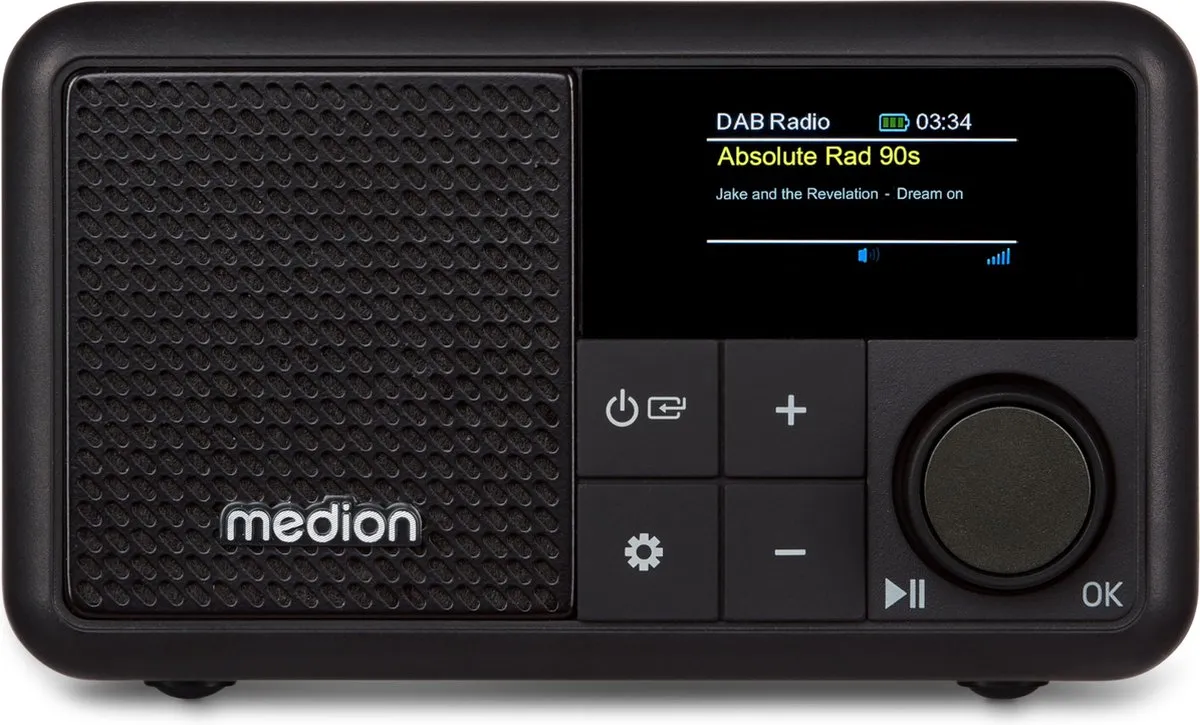 Medion S66822 Mini-DAB+ Radio - 6,5 uur batterij - Zwart - afbeelding 5 van 6