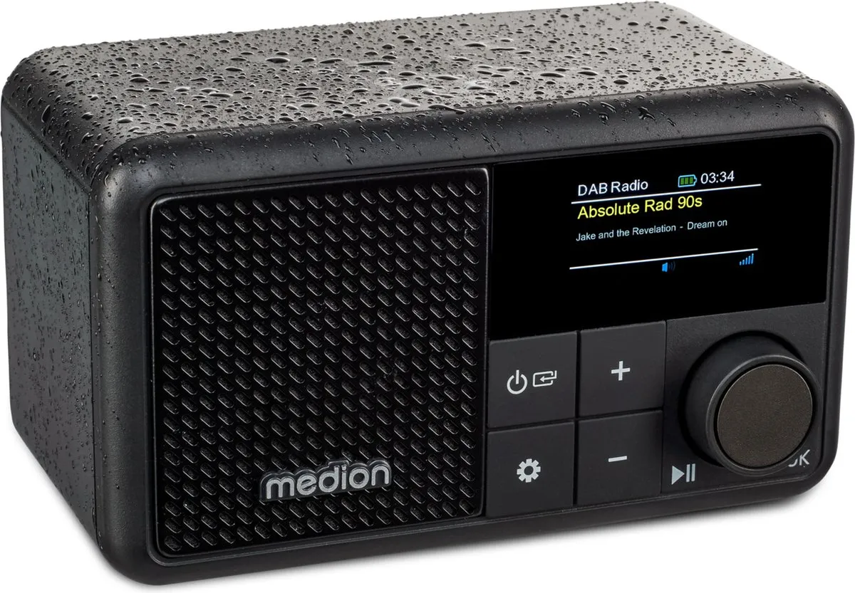 Medion S66822 Mini-DAB+ Radio - 6,5 uur batterij - Zwart - afbeelding 4 van 6