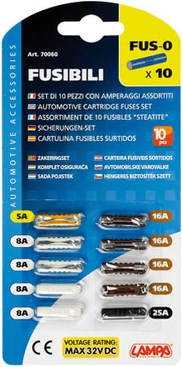 Lampa Glas Zekeringen 30V DC 5A-20A - 10 Stuks - afbeelding 3 van 6