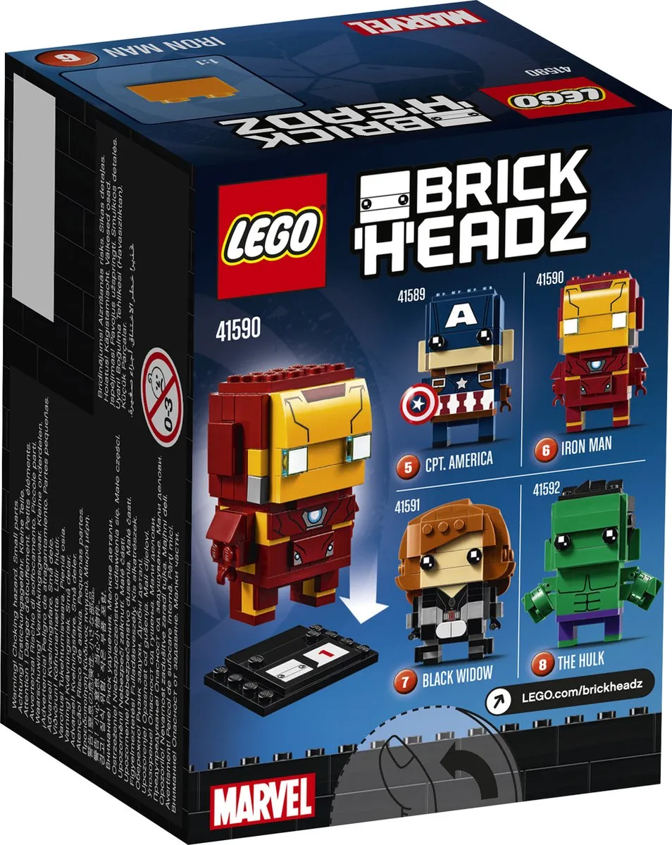 LEGO BrickHeadz Marvel Avengers Iron Man 41590 - 96 Stukken