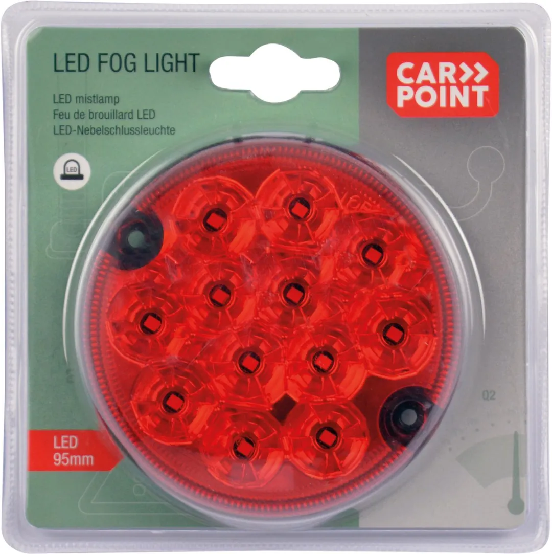Carpoint Mistachterlicht 12/24V LED 95mm - Rood