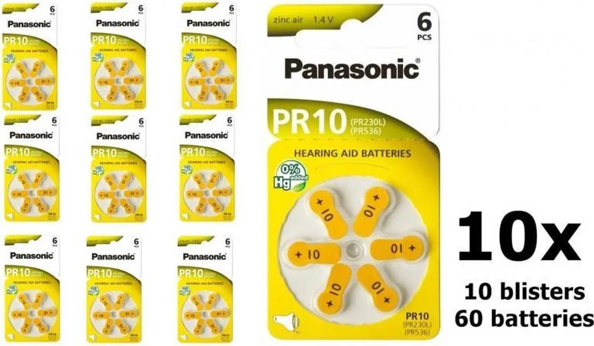 Panasonic 10 MF Gehoorapparaatbatterijen