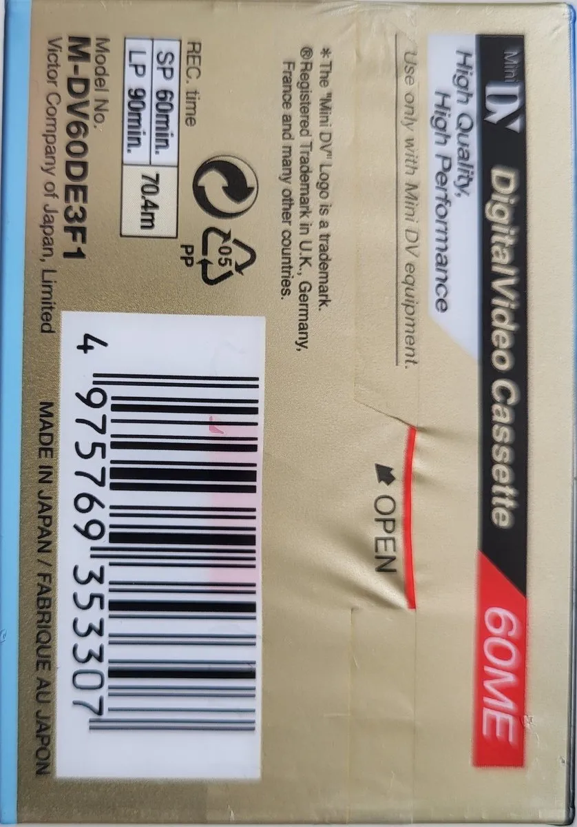 JVC DVC Special Pack 60 min SP - 4 Stuks - afbeelding 3 van 3