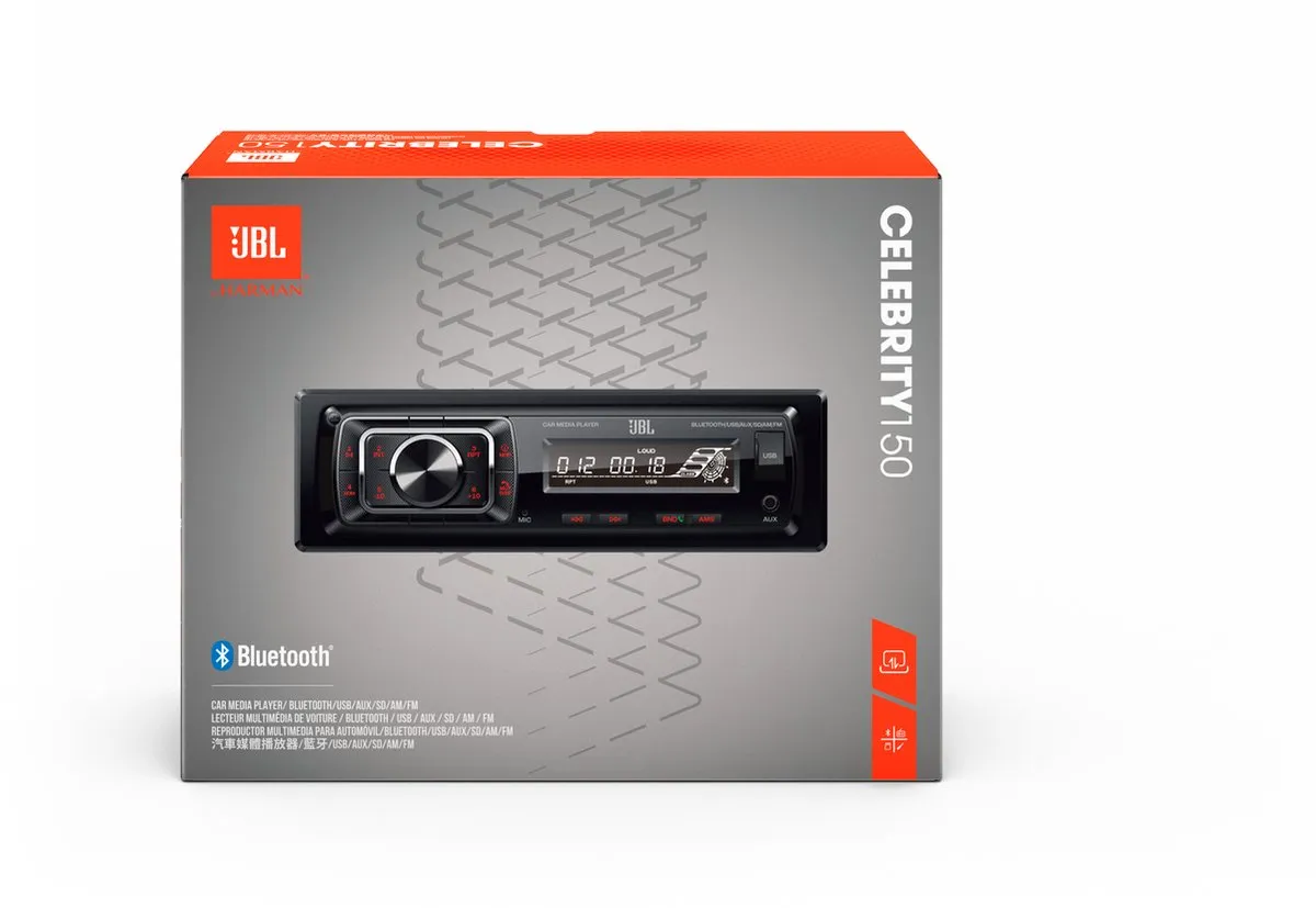 JBL Celebrity 150 Autoradio - Bluetooth - USB - 1 DIN - Zwart