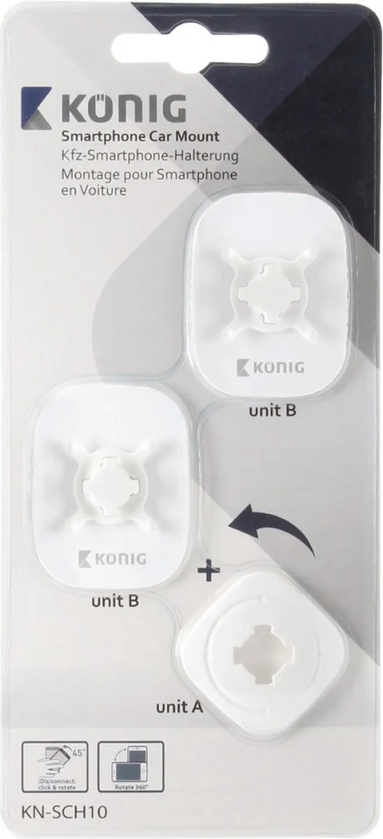 Konig KN-SCH10 Smartphone Autohouder 360° - Blauw