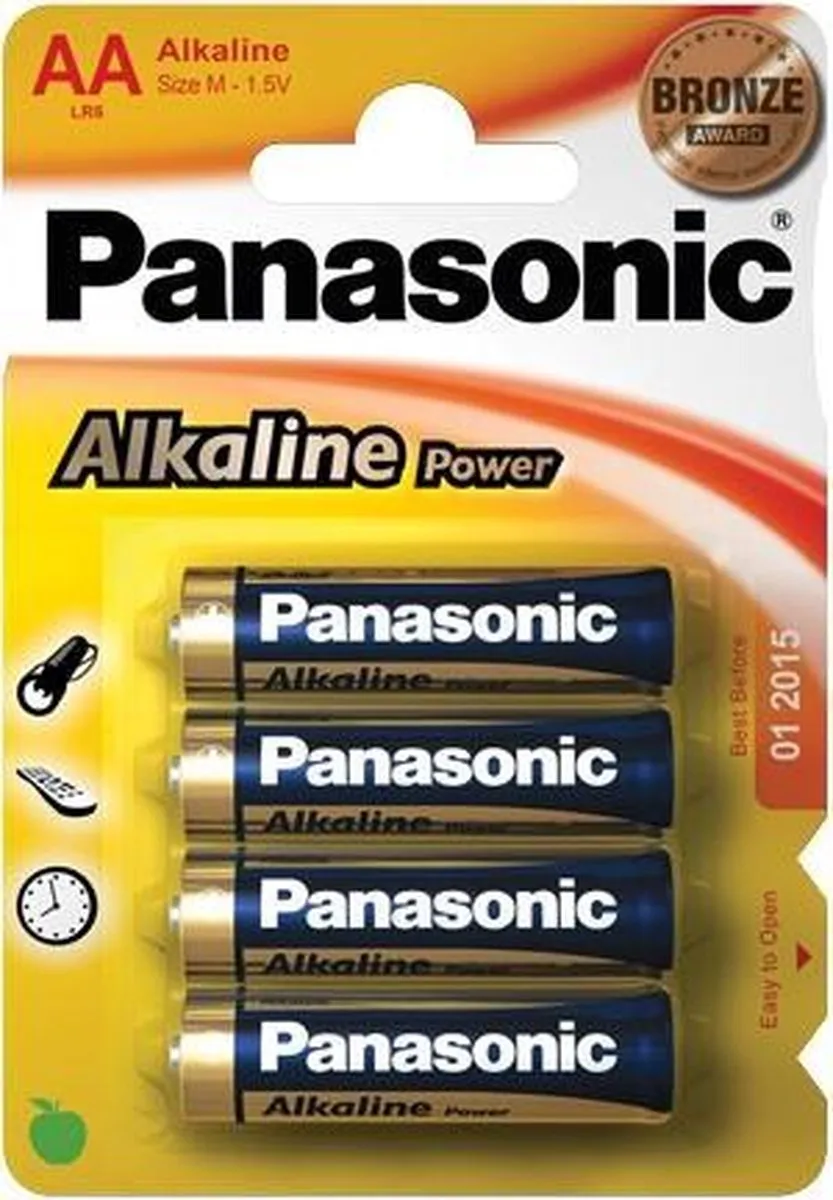 Panasonic AA Alkaline Batterijen 2700mAh - 4 Stuks