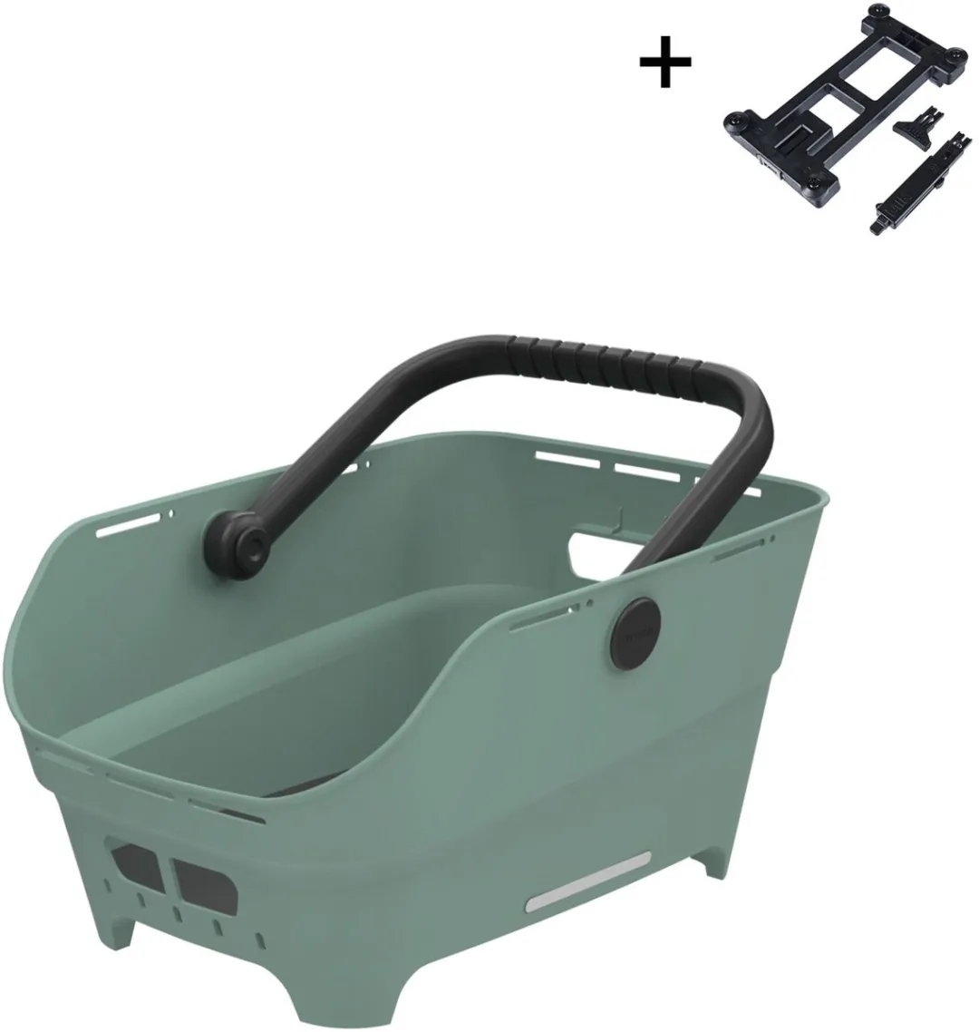 Basil Cento Neo Fietsmand Achter - 21L - Zilvergroen