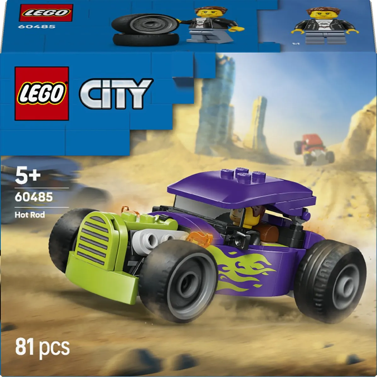 LEGO City Hot Rod Bouwset - 81 Stukken - 2 Minifiguren - Multicolor