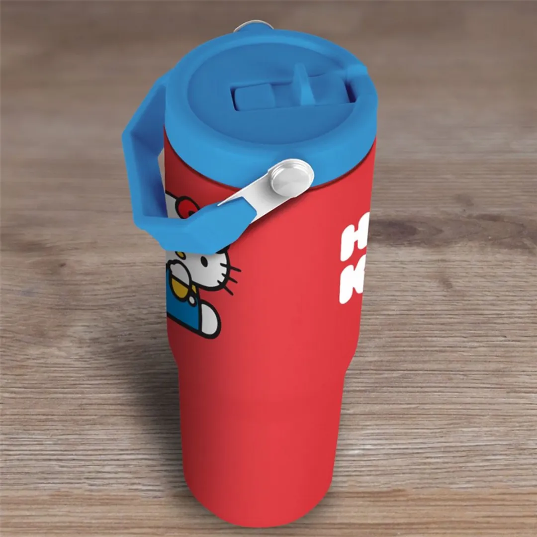 Hello Kitty Drinkfles - Rood/Blauw