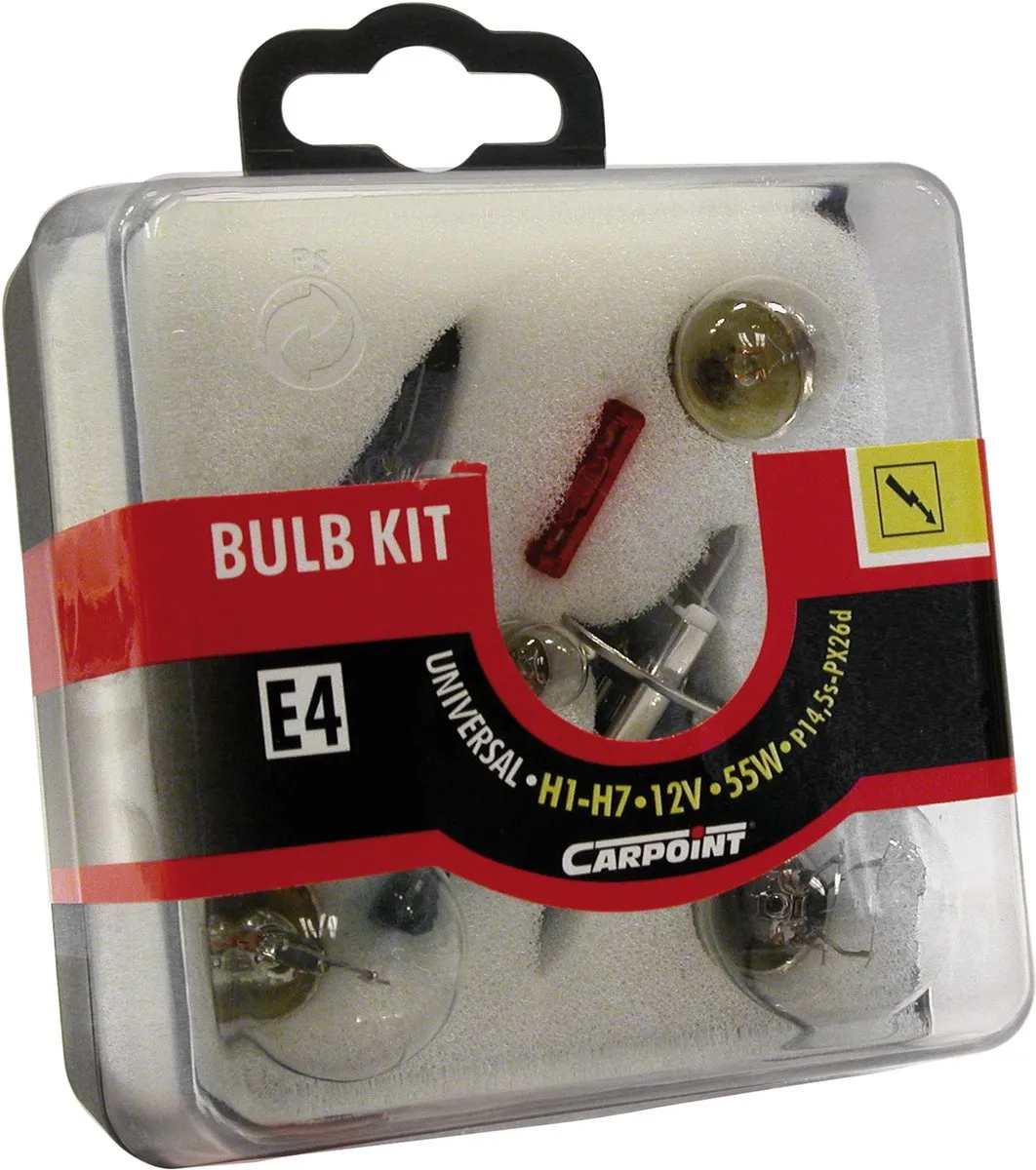 Carpoint Reservelampenset 8-delig H1/H7 - Multicolor