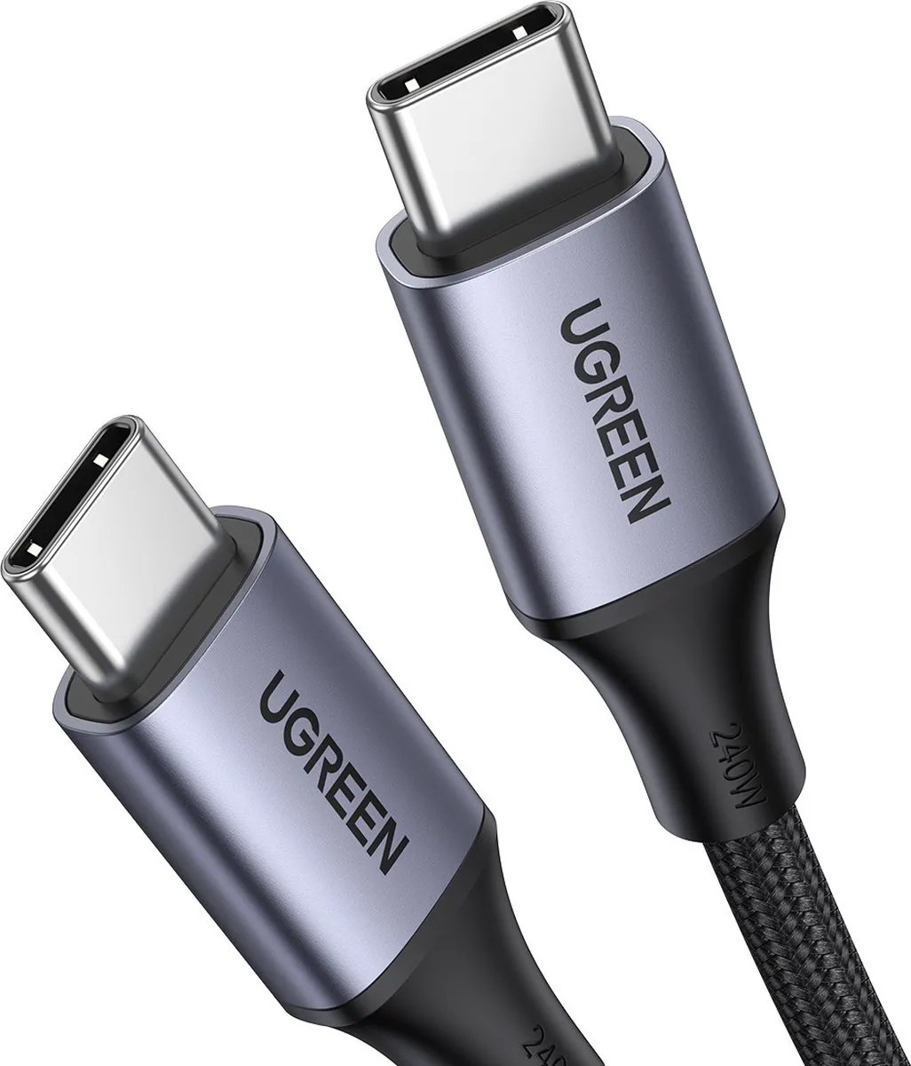 UGREEN Gevlochten USB-C Kabel 240W 2M - Zwart