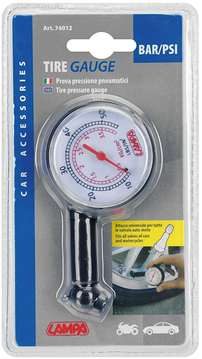 Lampa Kunststof Bandenspanningsmeter 5-10 Bar - Universeel