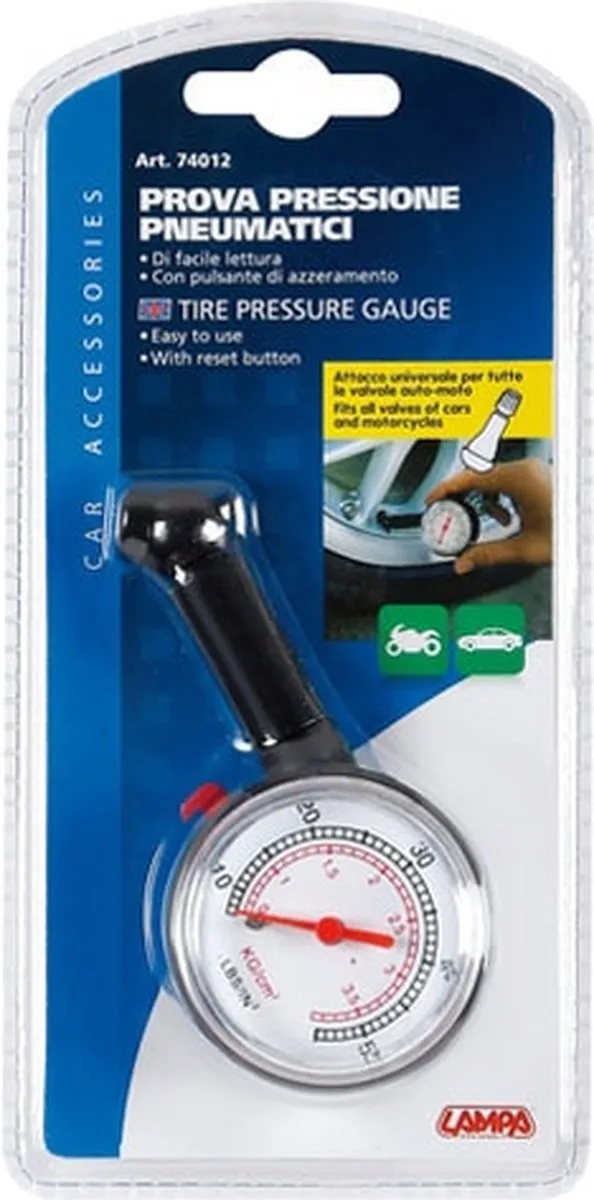 Lampa Kunststof Bandenspanningsmeter 5-10 Bar - Universeel