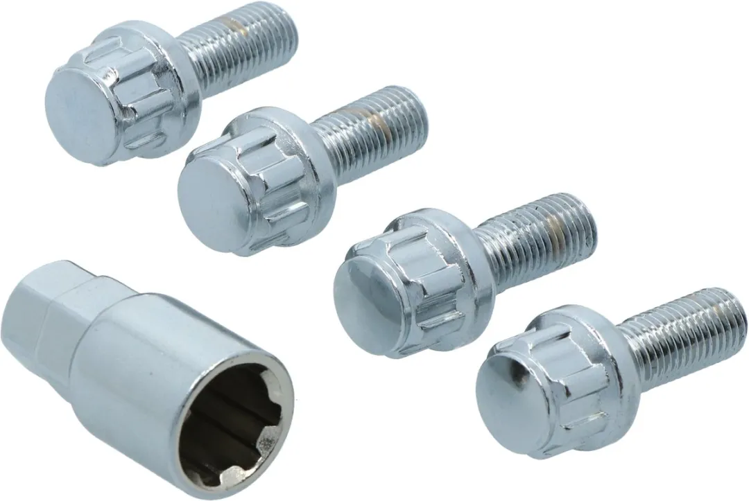 Carpoint Wielboutset M12x1.5x26mm - 4 Stuks - Zilver