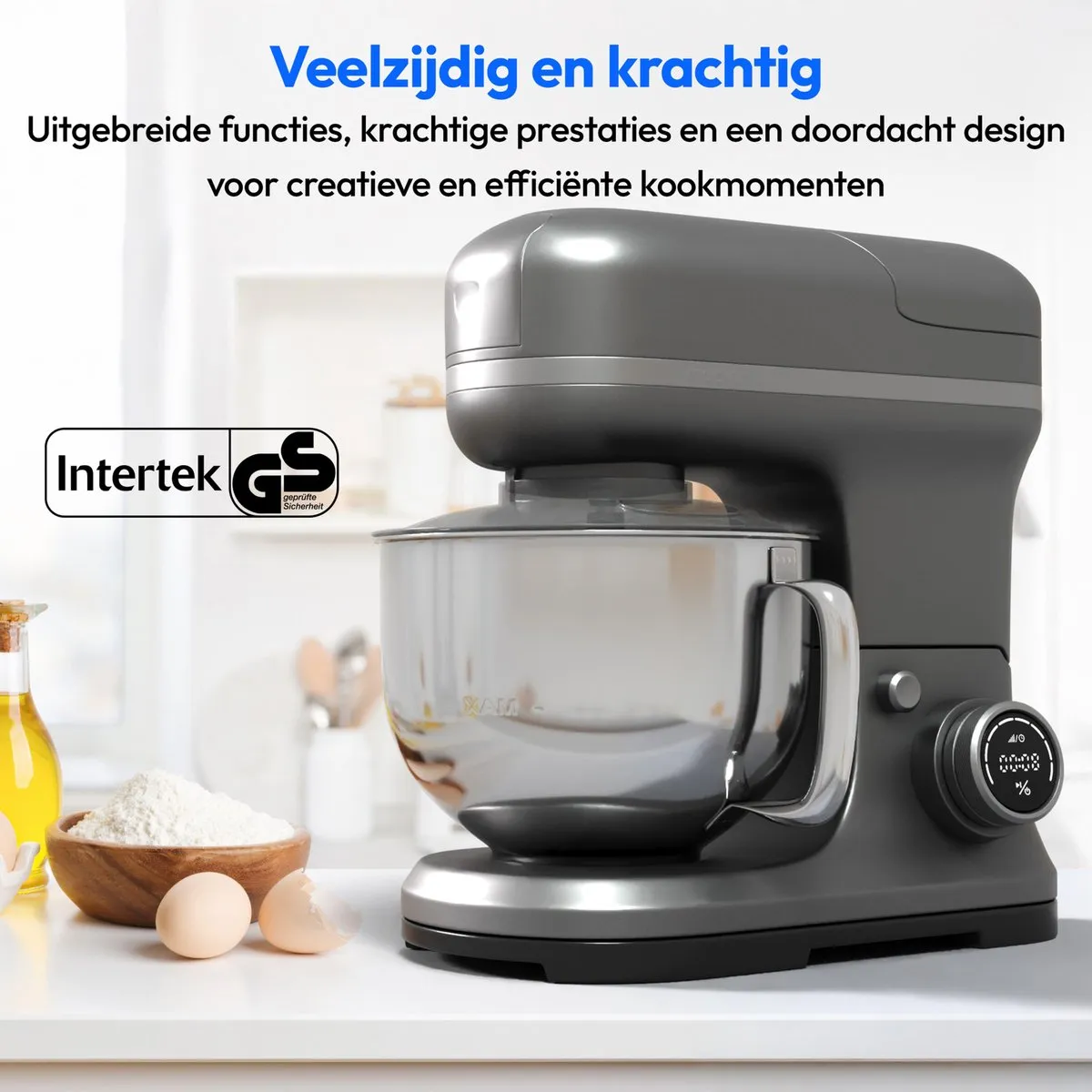 Medion MD18430 3-in-1 Keukenmachine 1200W - 8 standen - Titanium