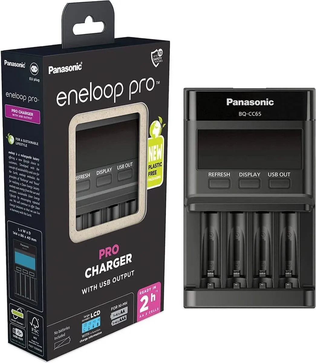Panasonic Eneloop Pro Snelle Charger BQ-CC65E
