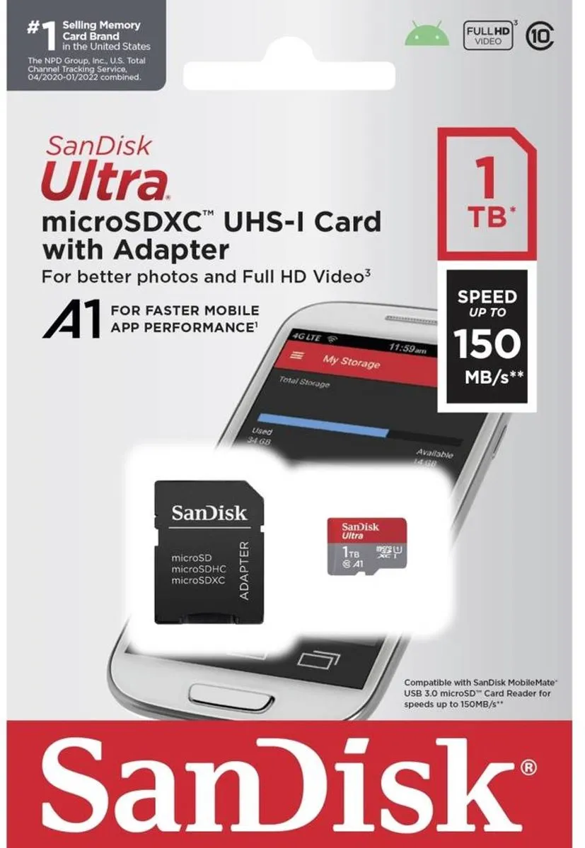 SanDisk Ultra MicroSDXC SDSQUAC-1T00-GN6MA - 1TB