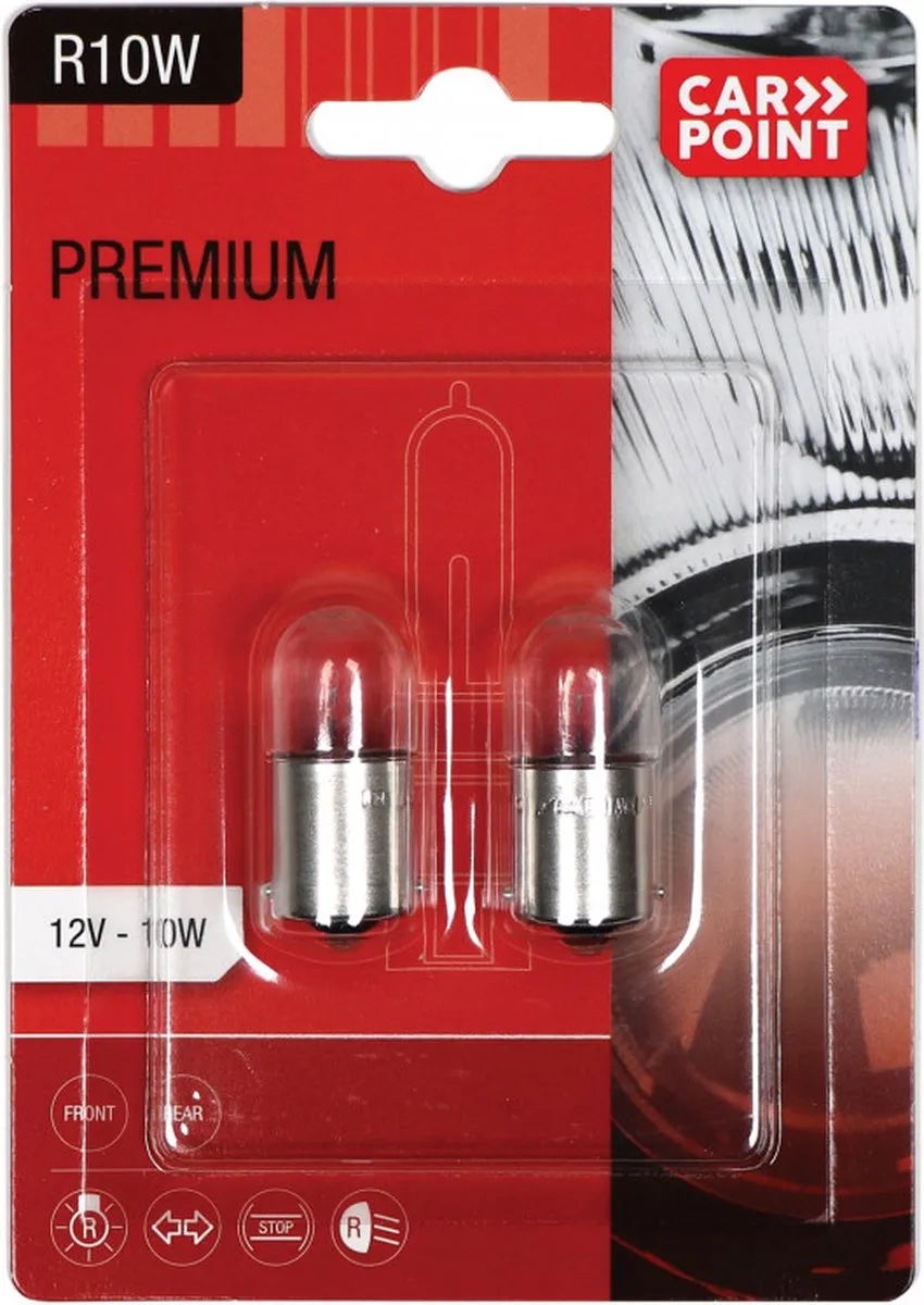 Carpoint Premium R10W Autolampen 12V - Set van 2