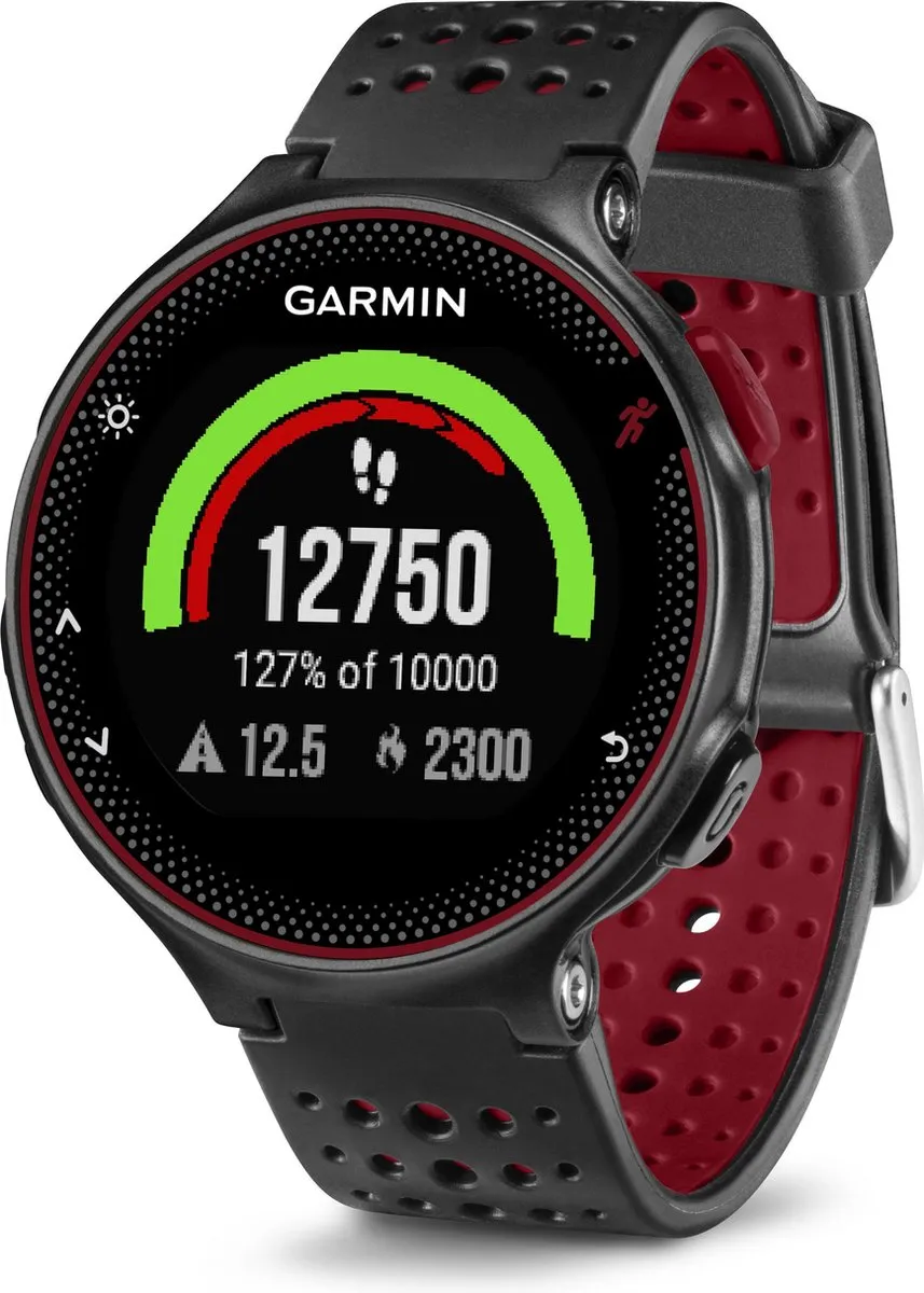 Garmin Forerunner 235 Siliconen Horlogeband - Zwart/Rood