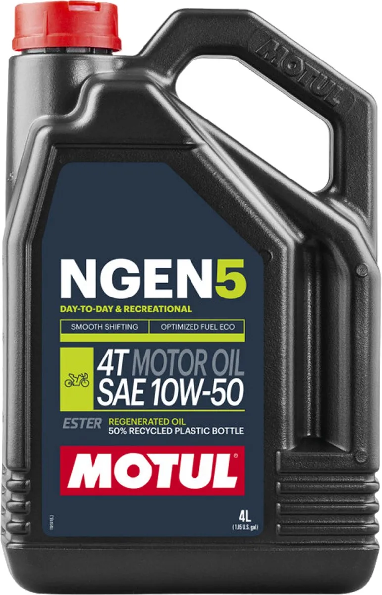 Motul 10W50 Ngen 5 4T Motorolie - 4L - Rood/Zwart