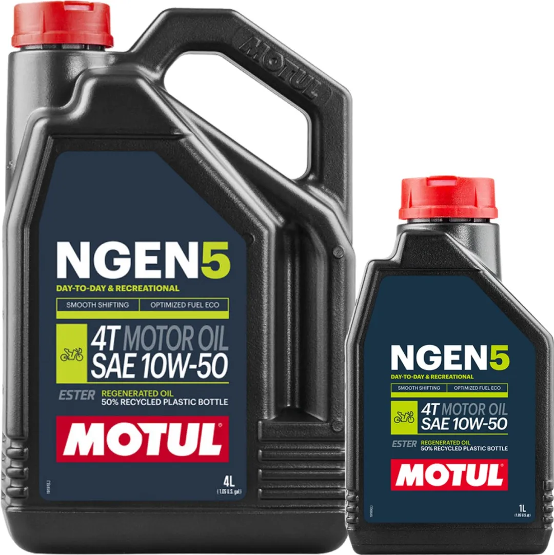 Motul 10W50 Ngen 5 4T Motorolie - 4L - Rood/Zwart