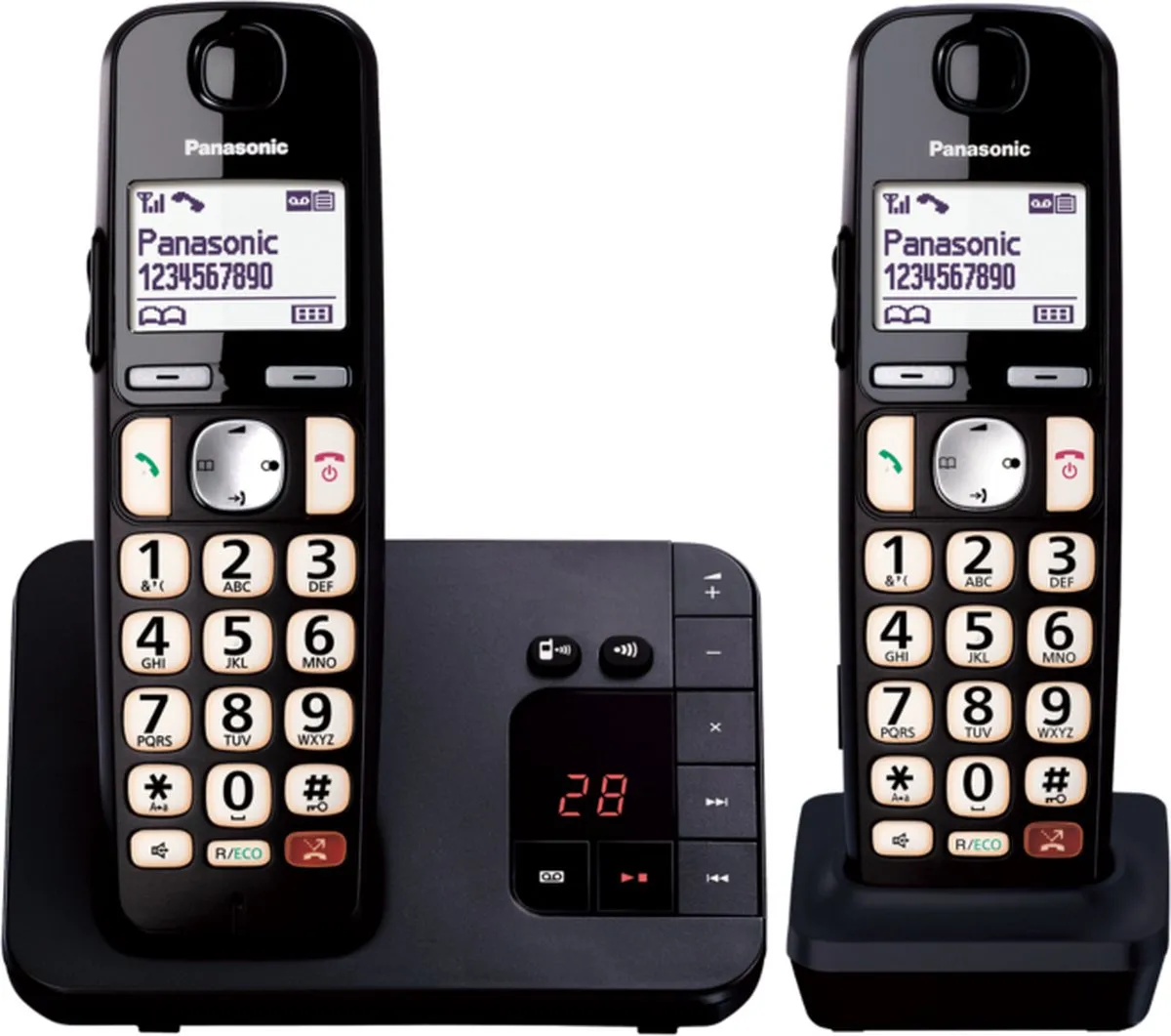 Panasonic KX-TGE262NLB DECT Telefoon Duo - 2 Handsets - Antwoordapparaat