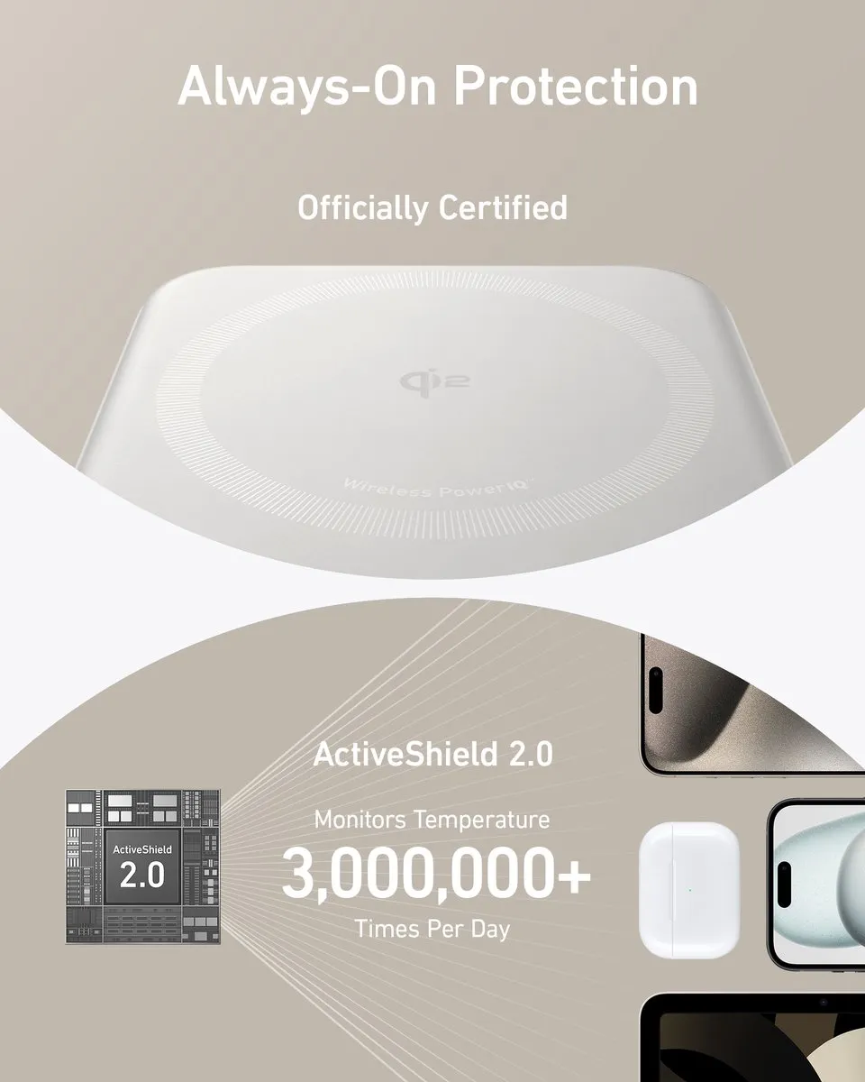 Anker MagGo Powerbank 10000mAh A1654G21 - 15W Draadloos - Wit