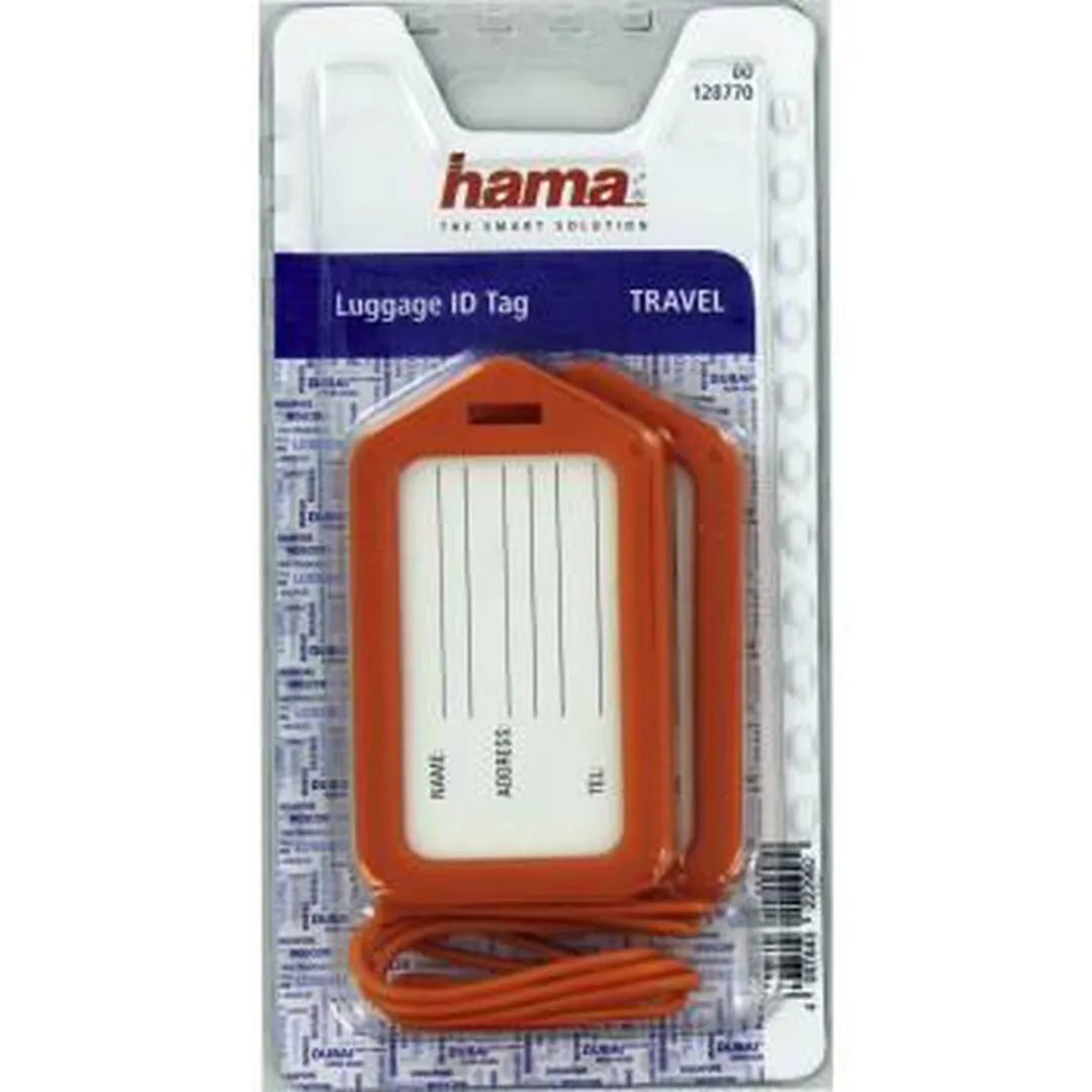 Hama Travel Naamkaartje Bagage - 2 Stuks Oranje
