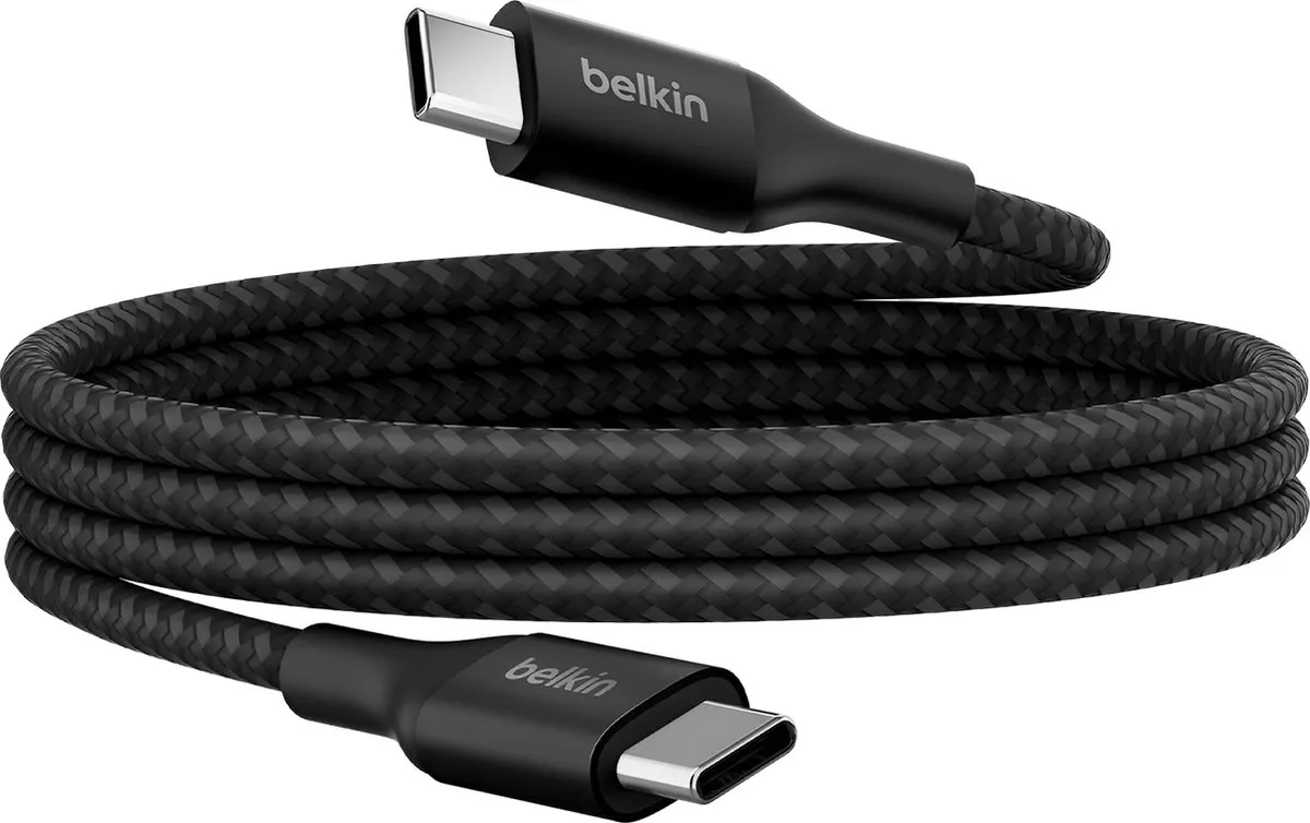 Belkin USB-C 240W BoostCharge Nylon Gevlochten 1m - CAB015BT1MBK - Zwart