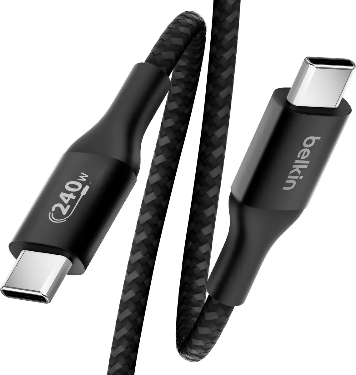 Belkin USB-C 240W BoostCharge Nylon Gevlochten 1m - CAB015BT1MBK - Zwart - afbeelding 6 van 6