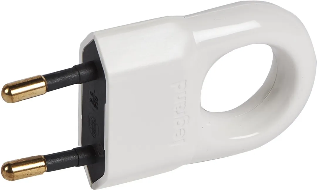 Legrand Eurostekker Met Trekoog - 2.5A - 2-polig - Wit