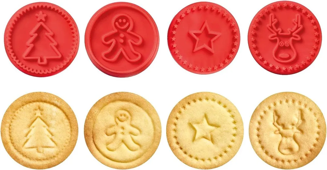 Westmark Kerst Koekjesstempel 6-delig - Zilver/Lichtbruin/Rood - afbeelding 6 van 6
