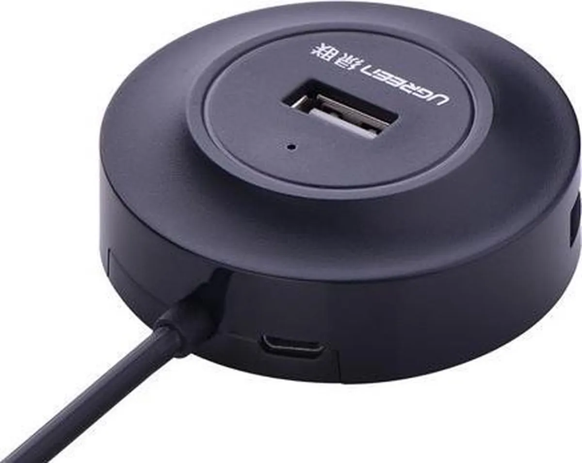 UGREEN USB A Hub CR106-20277 - 4x USB 2.0 - 1m Kabel - Zwart