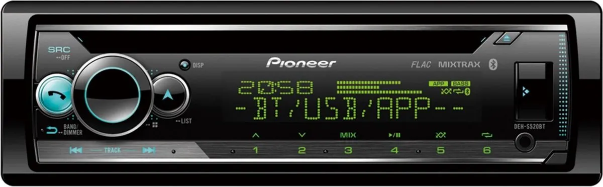 Pioneer DEH-S520BT Autoradio - 4x50W - Zwart