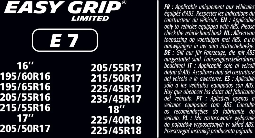 Michelin Easy Grip EG-E7 Sneeuwkettingen - 195/65R16 t/m 215/55R16
