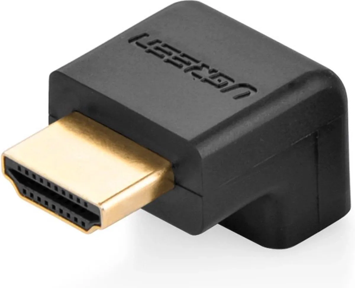 Ugreen HDMI Male naar Female Adapter Hoek Omlaag - Zwart - afbeelding 6 van 6