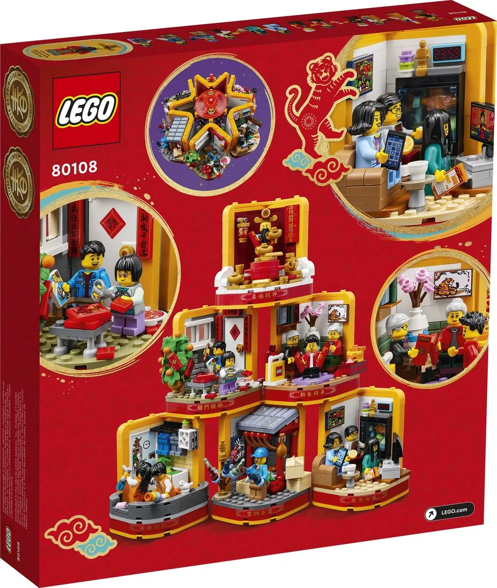 LEGO 80108 Tradities Chinees Nieuwjaar - 1066 Stukken - 12 Minifiguren