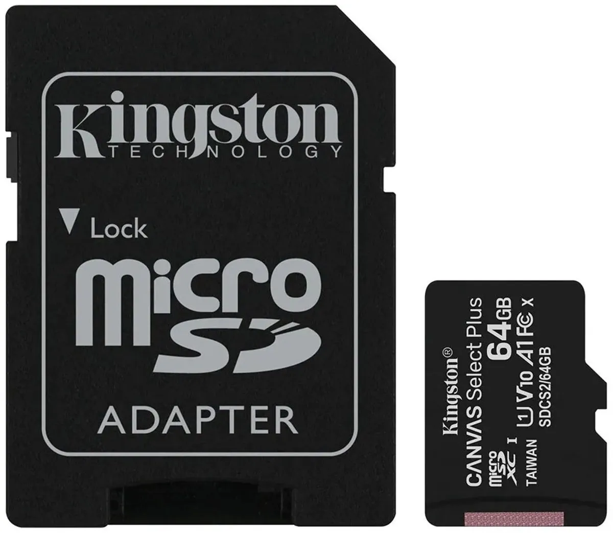 Kingston Canvas Select Plus MicroSDXC 64GB - incl. SD-adapter