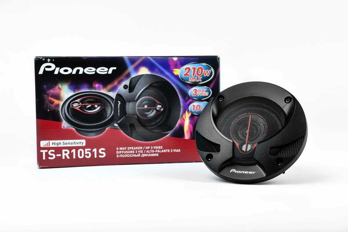 Pioneer TS-R1051S 3-weg Autoluidsprekers 210W - 2 Stuks - Zwart/Rood